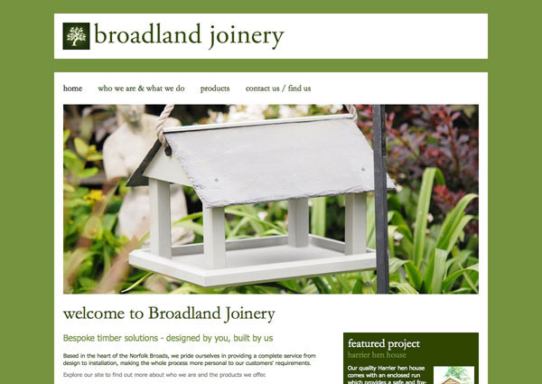 Broadland Joinery website