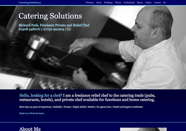 Catering Solutions website