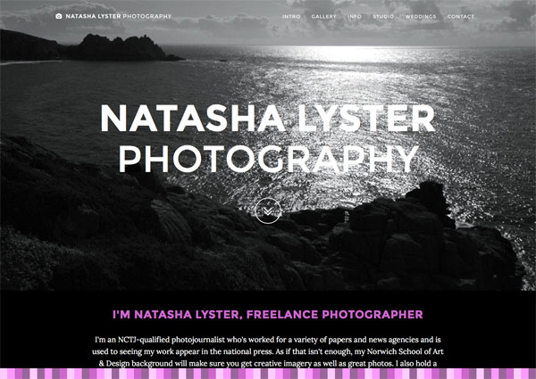 Natasha Davy Photography website